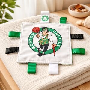 Boston Celtics Baby Crinkle Toy Lovey Chad & Jake NBA Sensory Tag Toy
